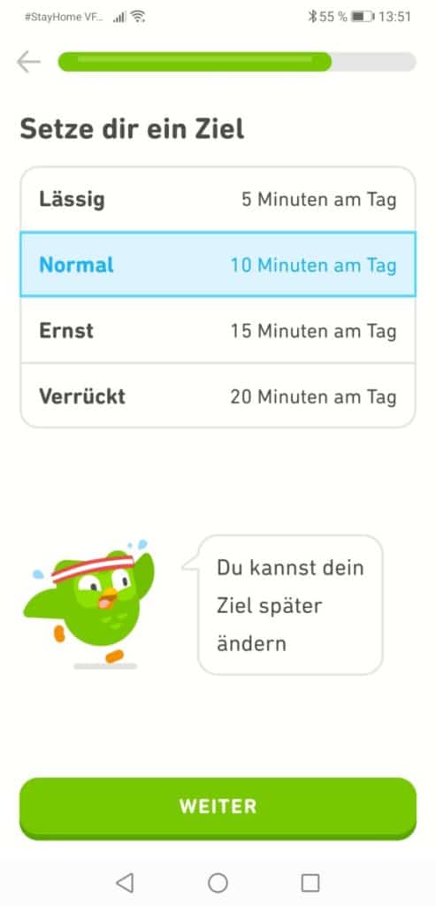 Englisch verbessern duolingo App 3