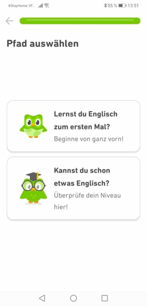 Englisch verbessern duolingo App 4