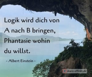 Reisespruch Albert Einstein Fantasie