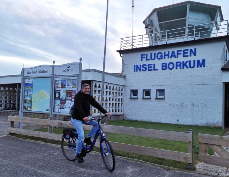 Flughafen Insel Borkum Fahrrad